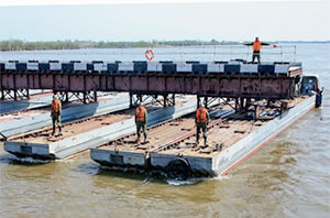 В Приамурье военные железнодорожники проводят берегоукрепительные работы